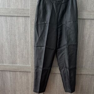 Talbots Women's Classic Pure Silk Black Trousers